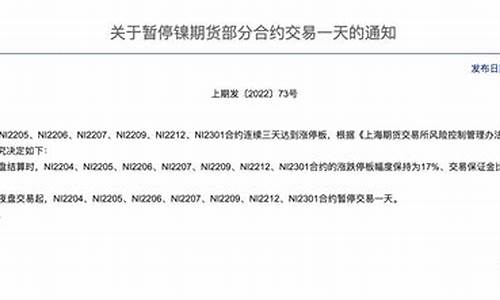 暂停镍期货交易通知(镍期货合约规则)_https://www.dcjwmf.com_大商所_第1张