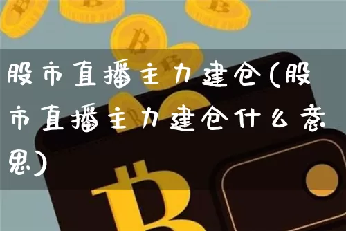 股市直播主力建仓(股市直播主力建仓什么意思)_https://www.dcjwmf.com_上期所_第1张