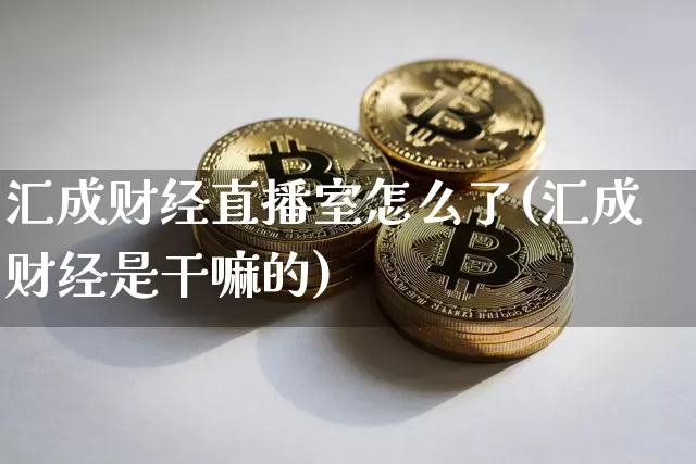 汇成财经直播室怎么了(汇成财经是干嘛的)_https://www.dcjwmf.com_广期所_第1张