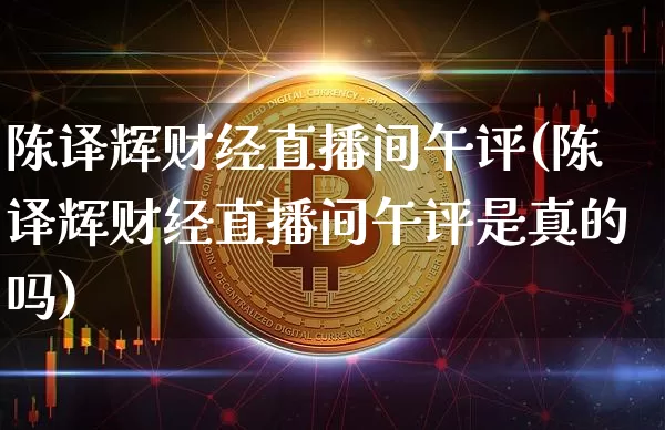 陈译辉财经直播间午评(陈译辉财经直播间午评是真的吗)_https://www.dcjwmf.com_大商所_第1张